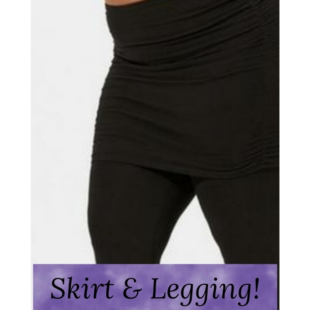 🆕️ SKIRT FOLDOVER LEGGING - FULL LENGTH  - BLACK